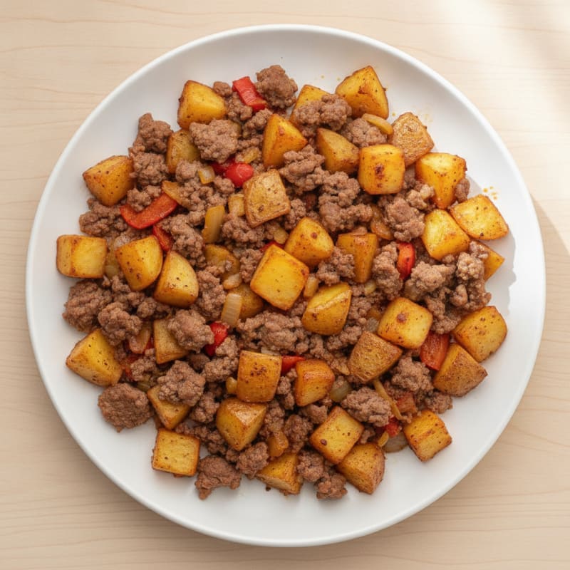 Hearty Ground Beef and Potato Bake