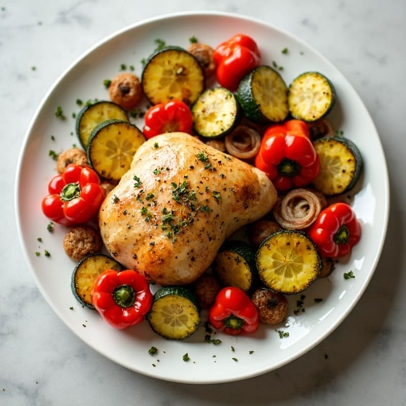 Herb-Roasted Chicken with Tender Roasted Vegetables