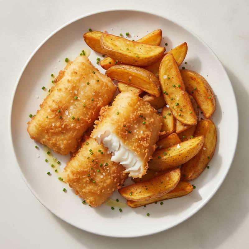 Classic Beer-Battered Cod and Chips
