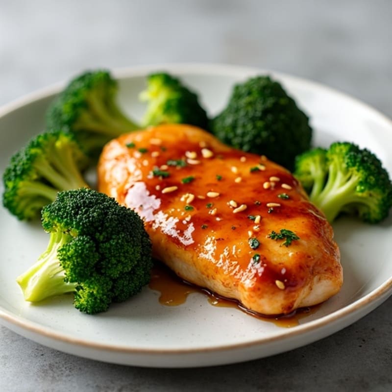 Baked Teriyaki Chicken with Roasted Broccoli