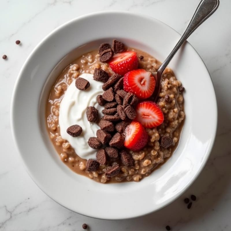 Creamy Chocolate Protein Overnight Oats