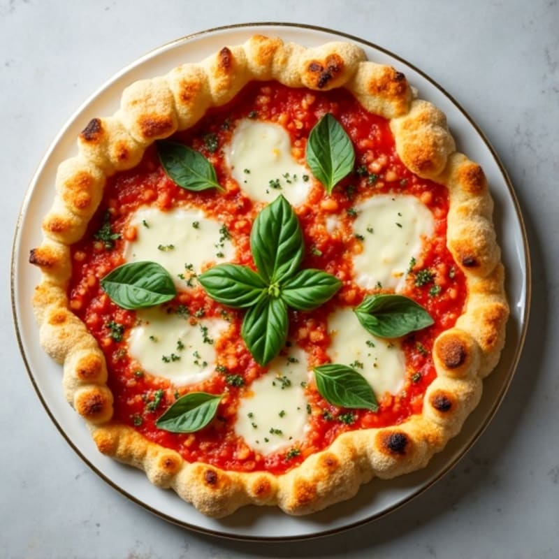 Crispy Cauliflower Crust Pizza with Fresh Herbs