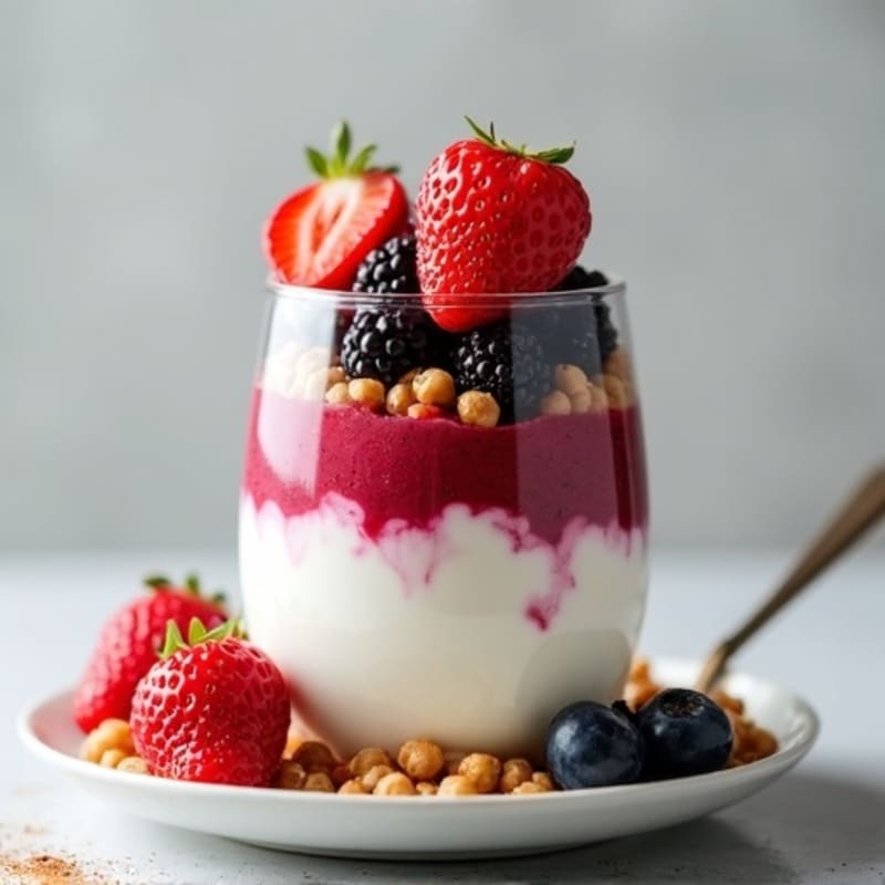 Silky Greek Yogurt and Mixed Berry Protein Parfait