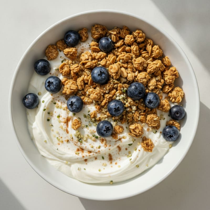 High-Protein Berry Yogurt Bowl with Grain-Free Granola
