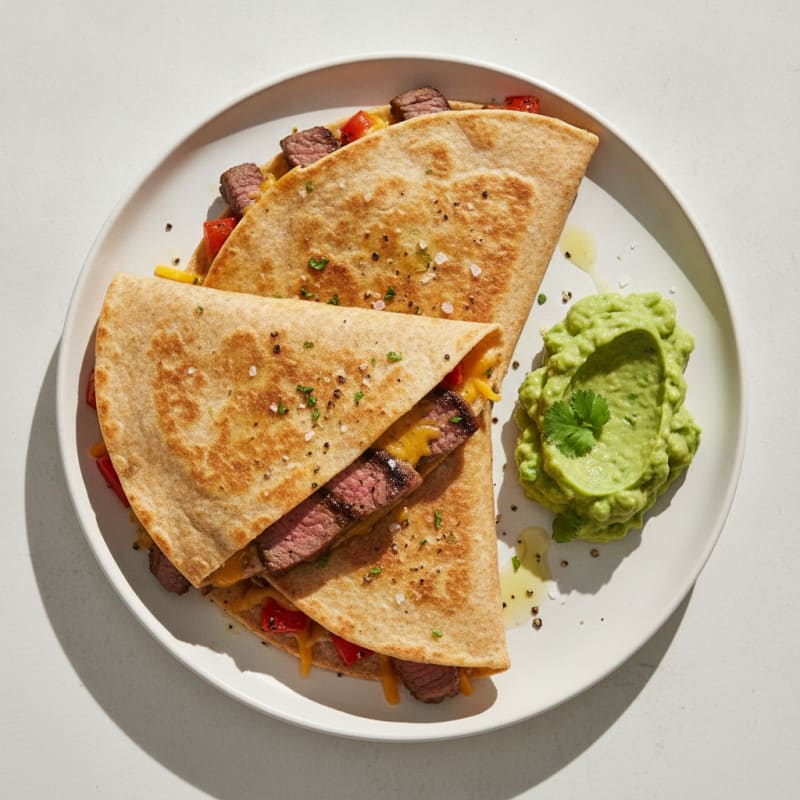 Carne Asada Quesadillas with Guacamole