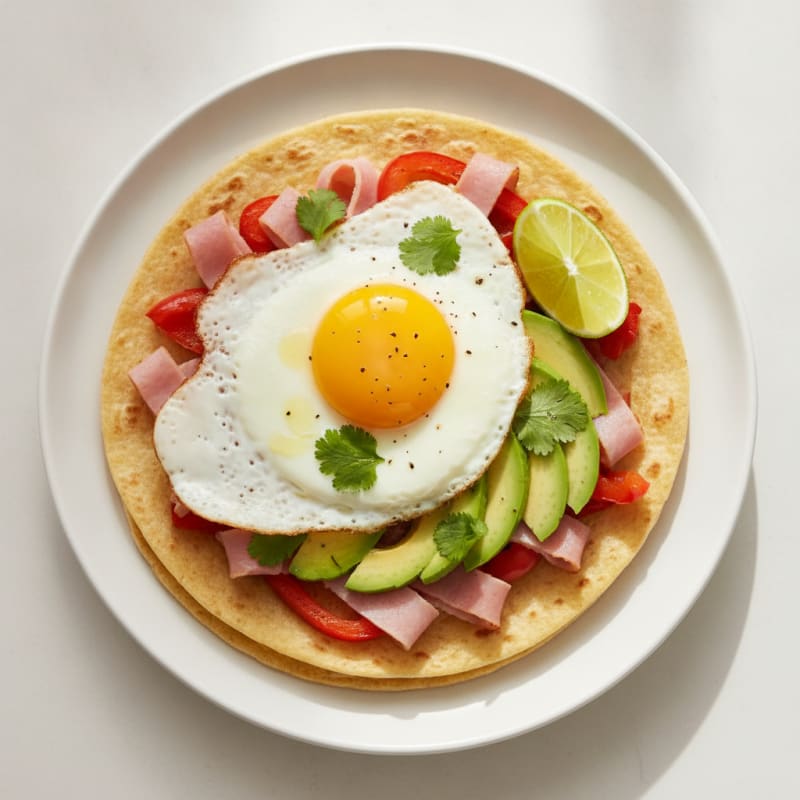 Egg and Ham Veggie Tortilla