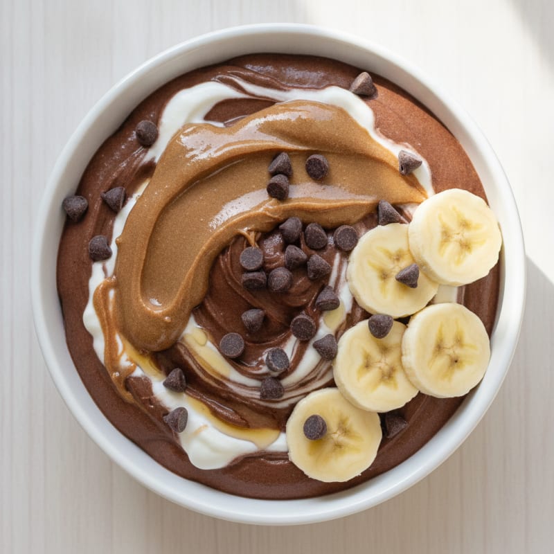 Silky Chocolate Protein Mousse with Almond Butter