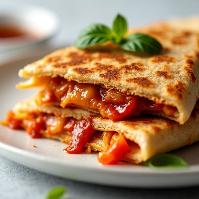 Healthy Crispy BBQ Chicken Quesadilla