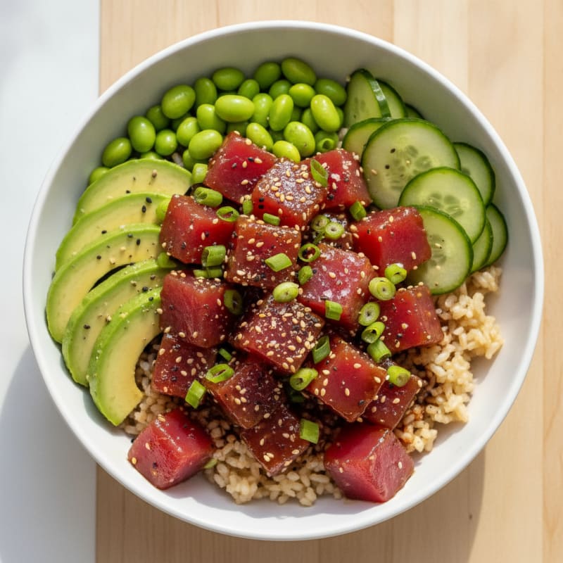 Ahi Tuna Hawaiian Poke Bowl