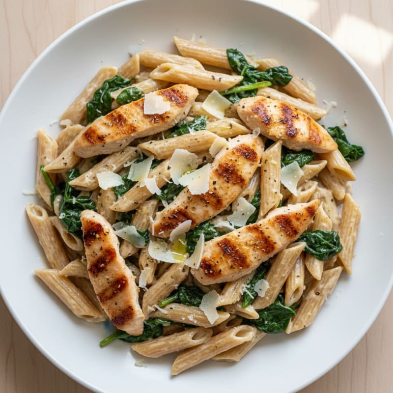 Garlic Parmesan Chicken Alfredo Pasta