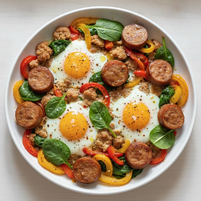 Sheet Pan Sausage and Egg Bake