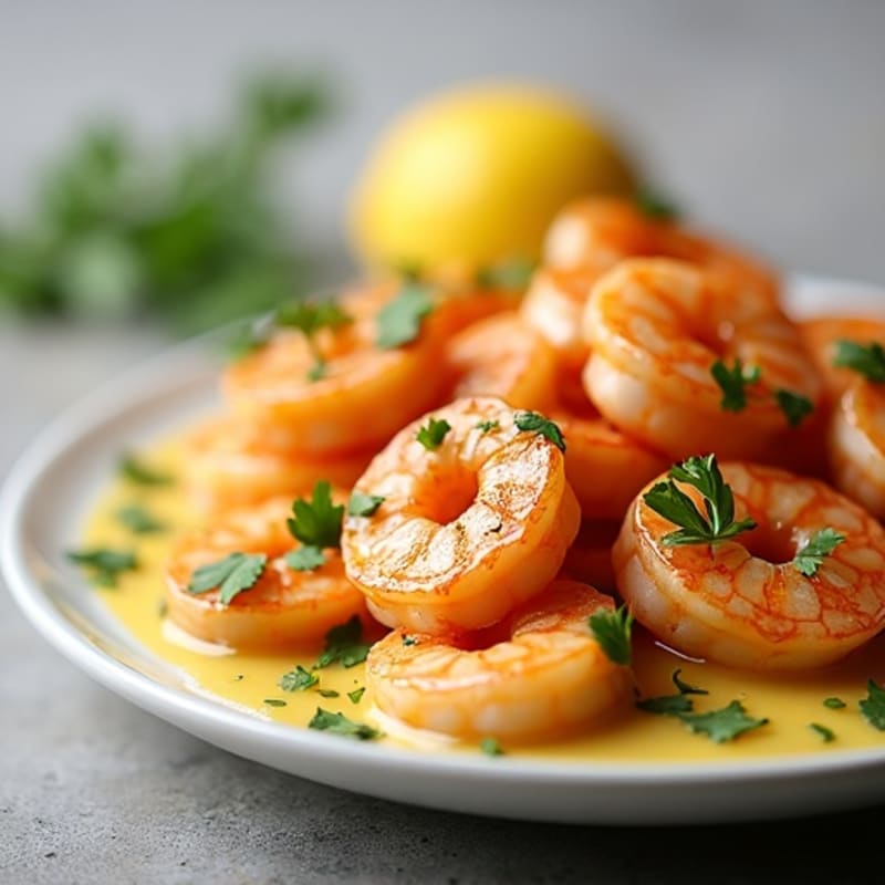 Pan-Seared Shrimp with Garlic Lemon Butter Sauce
