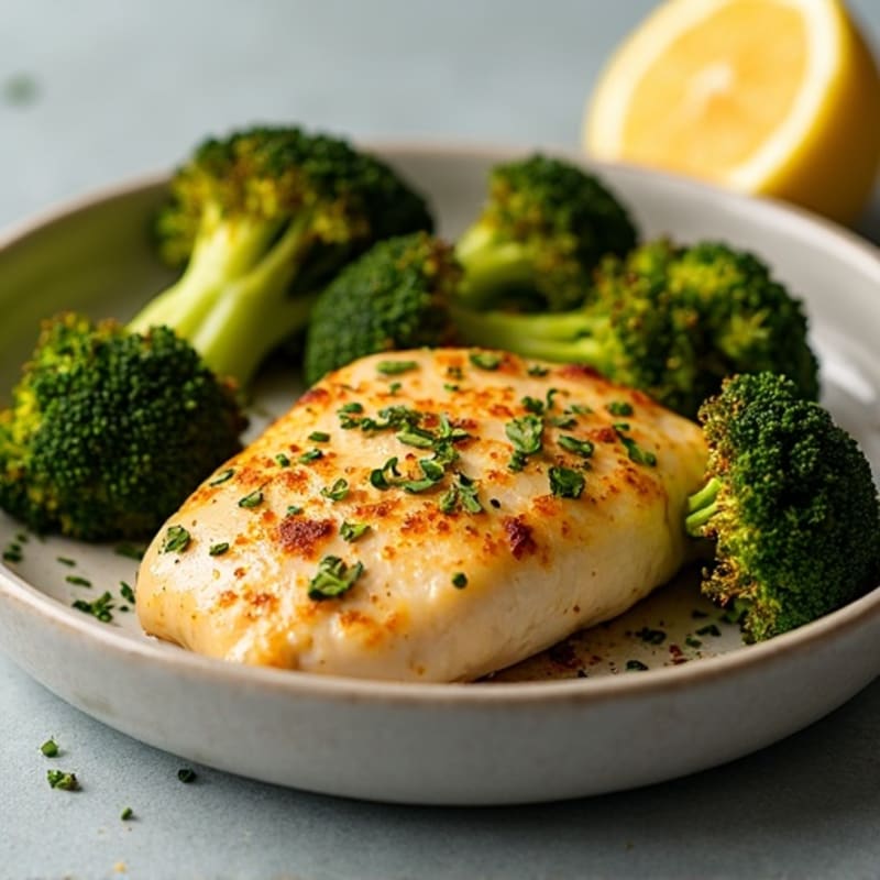 Sheet Pan Lemon Garlic Chicken and Crispy Broccoli