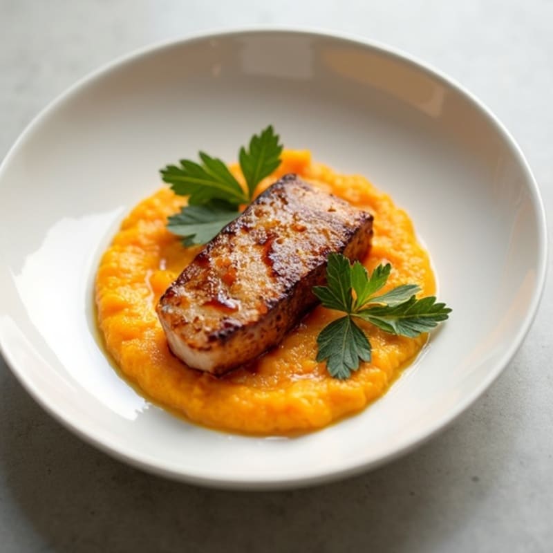 Salted Maple-Glazed Pork Tenderloin with Creamy Roasted Butternut Squash Puree