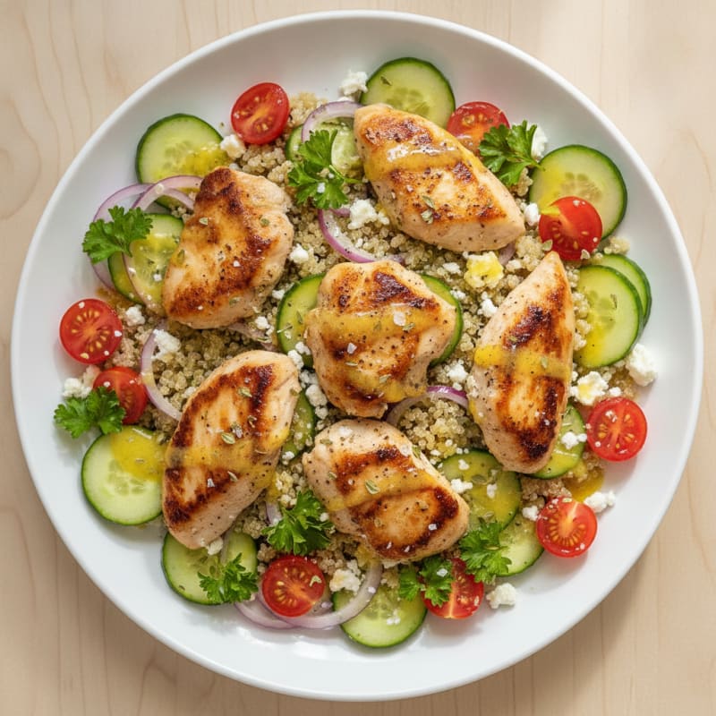 Lemon Herb Chicken and Quinoa Salad