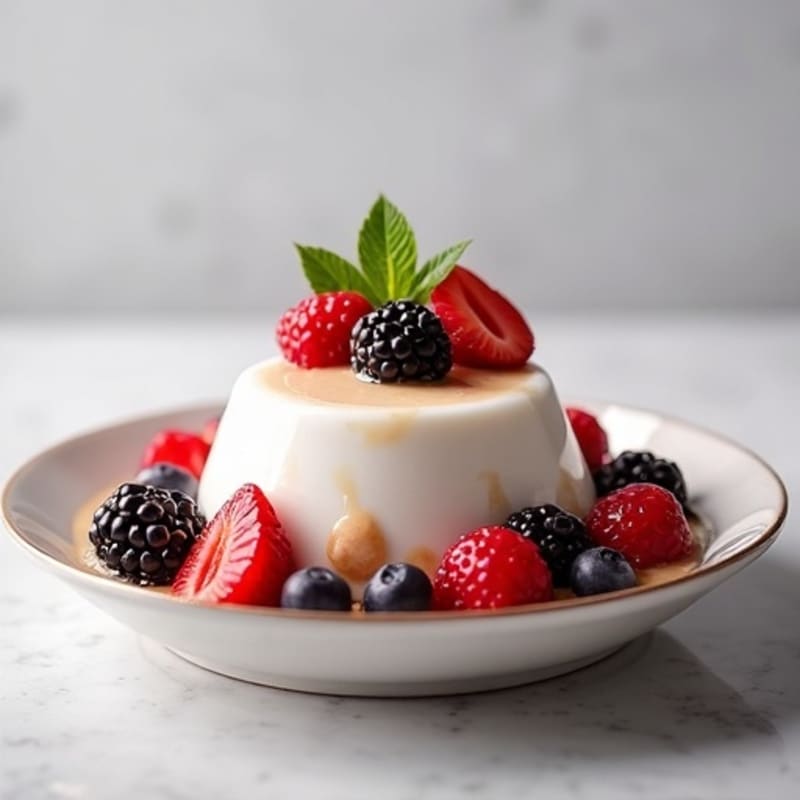 Silky Greek Yogurt Protein Mousse with Mixed Berries