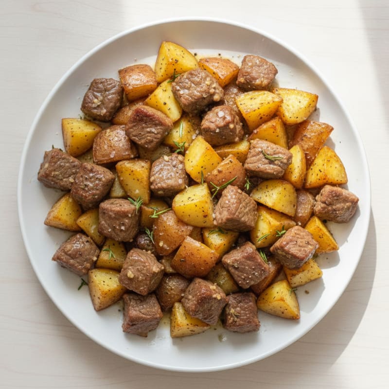 Garlic Herb Roasted Beef and Potatoes