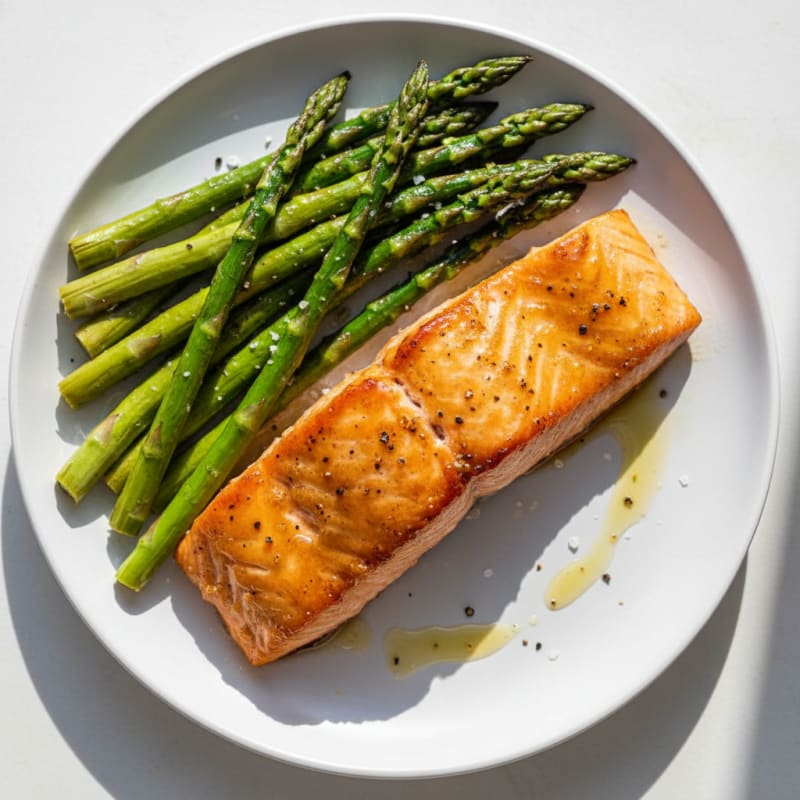 Honey-Glazed Salmon with Roasted Asparagus