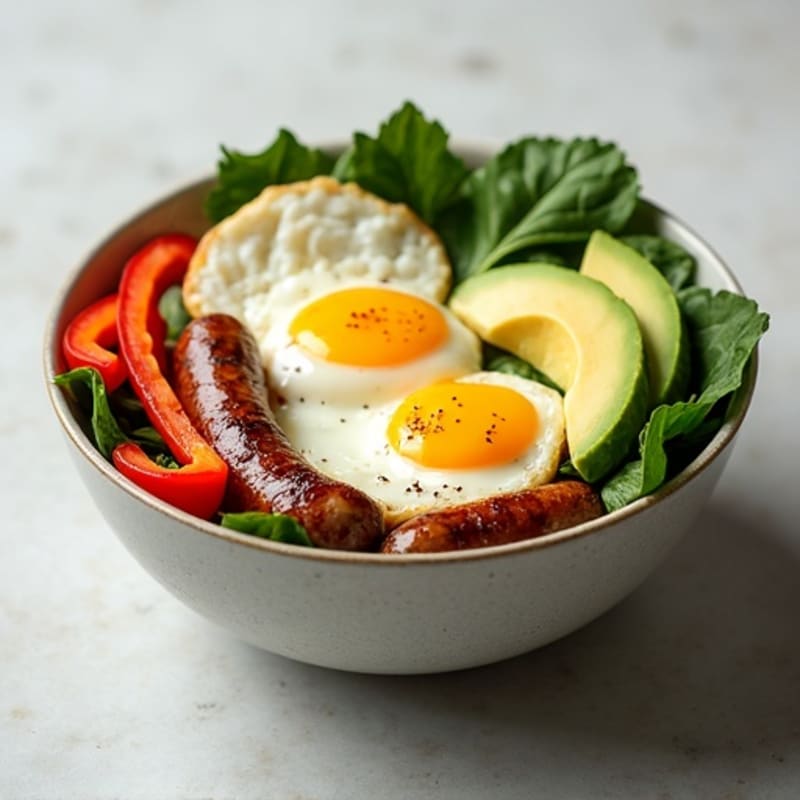 Egg White and Turkey Sausage Breakfast Bowl