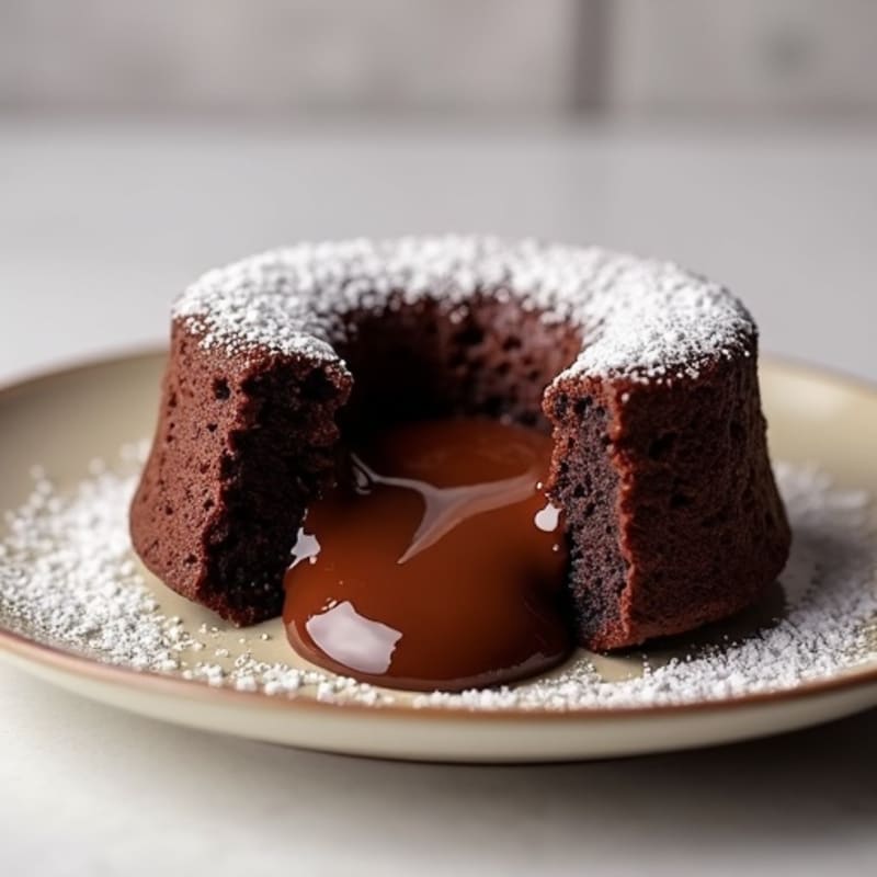Protein-Rich Dark Chocolate Lava Cake