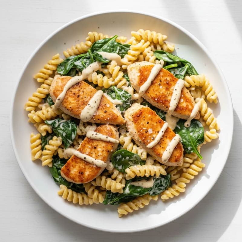 Garlic Parmesan Chicken Alfredo Pasta