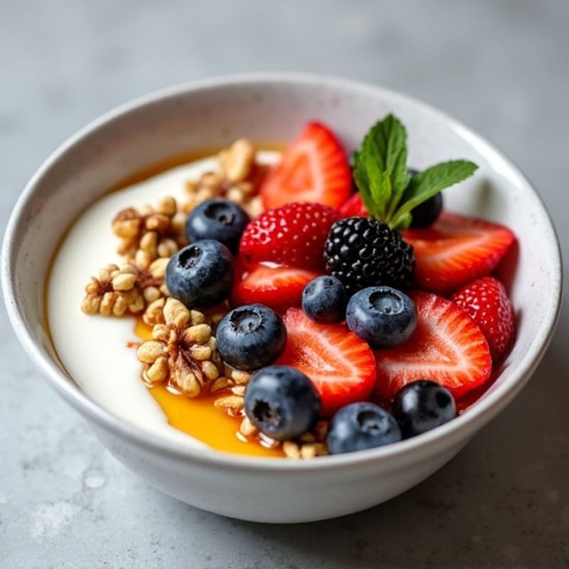 Honey-Drizzled Greek Yogurt Bowl with Fresh Berries