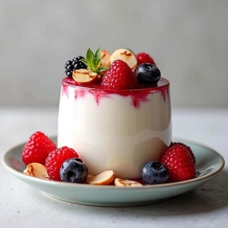 Creamy Greek Yogurt Protein Mousse with Mixed Berries