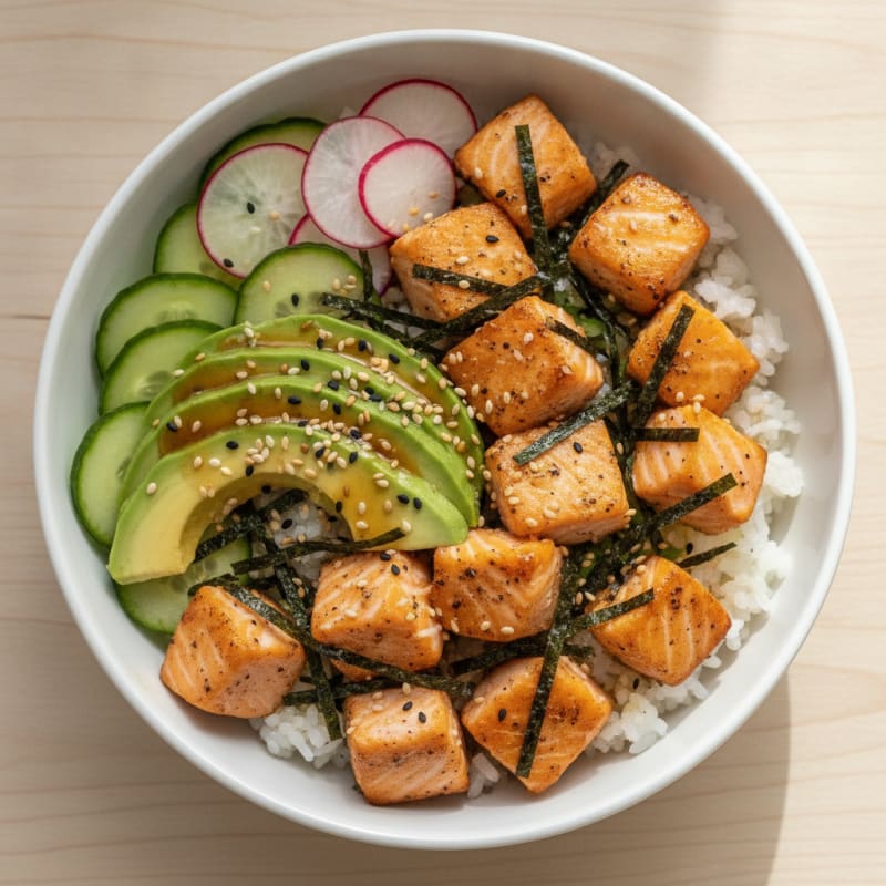Salmon Sushi Rice Bowl