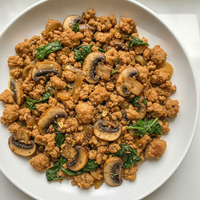 Ground Turkey Skillet with Mushrooms