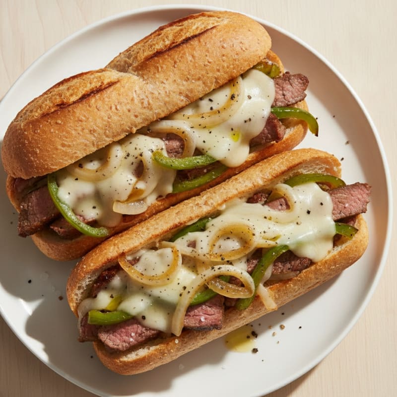 Philly Cheesesteak with Caramelized Onions