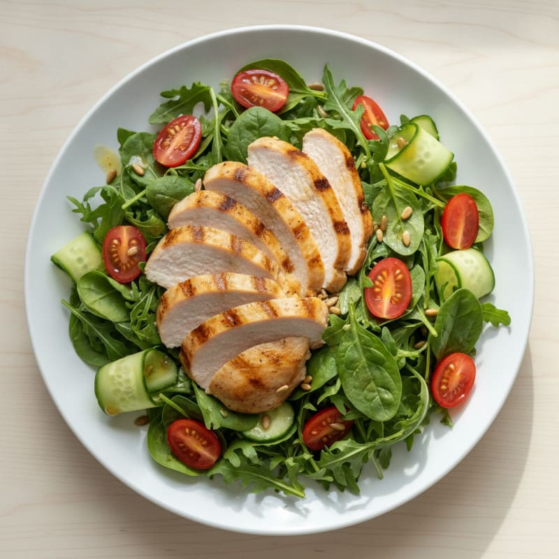 Grilled Turkey Breast Salad with Cherry Tomatoes