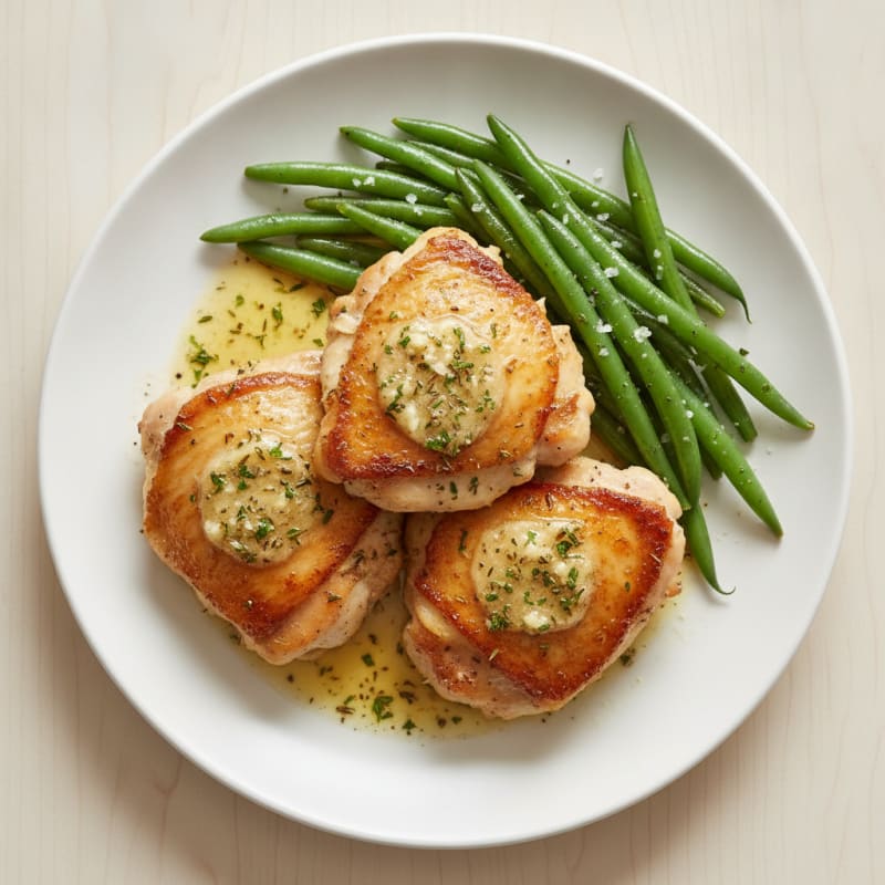 Pan-Seared Chicken Thighs with Garlic Butter