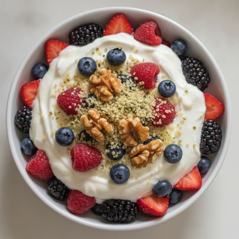 Creamy Greek Yogurt Protein Parfait with Mixed Berries