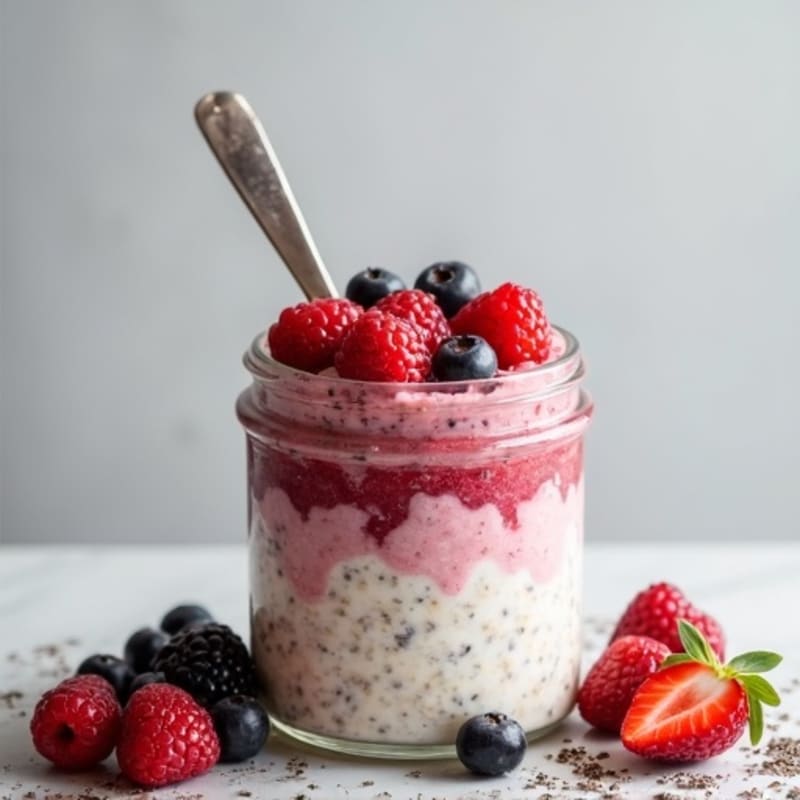 Protein-Packed Vanilla Berry Overnight Oats