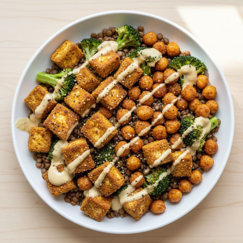 Roasted Vegetable and Chickpea Buddha Bowl