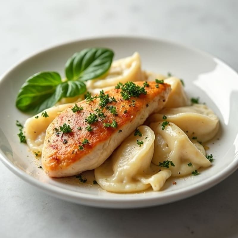 Tender Chicken with Light Herb Dumplings
