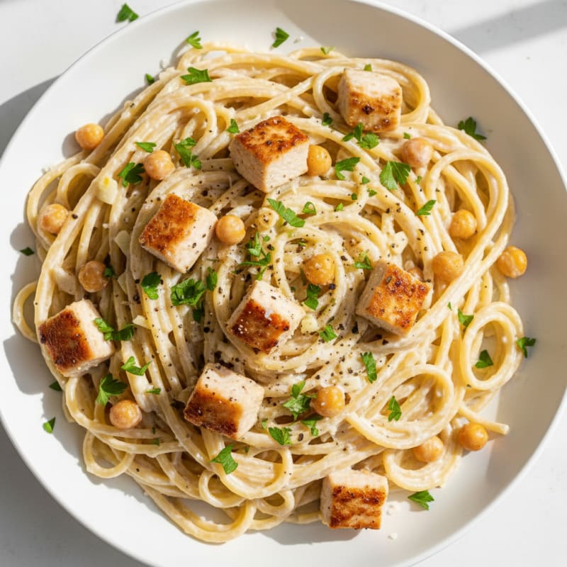 Creamy Garlic Parmesan Spaghetti