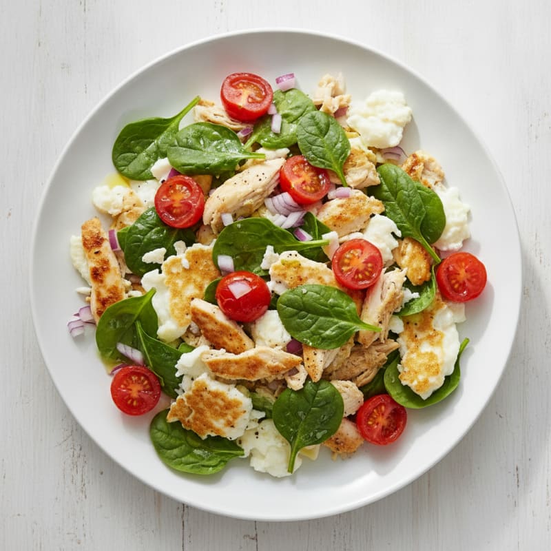 Chicken Egg White Scramble with Spinach