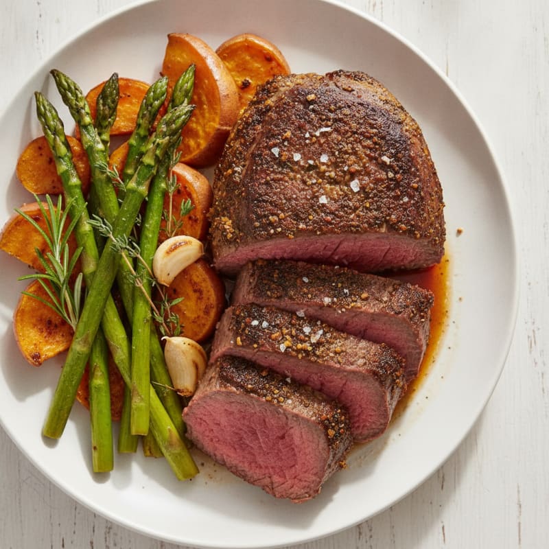 Garlic Herb Roasted Beef Tenderloin