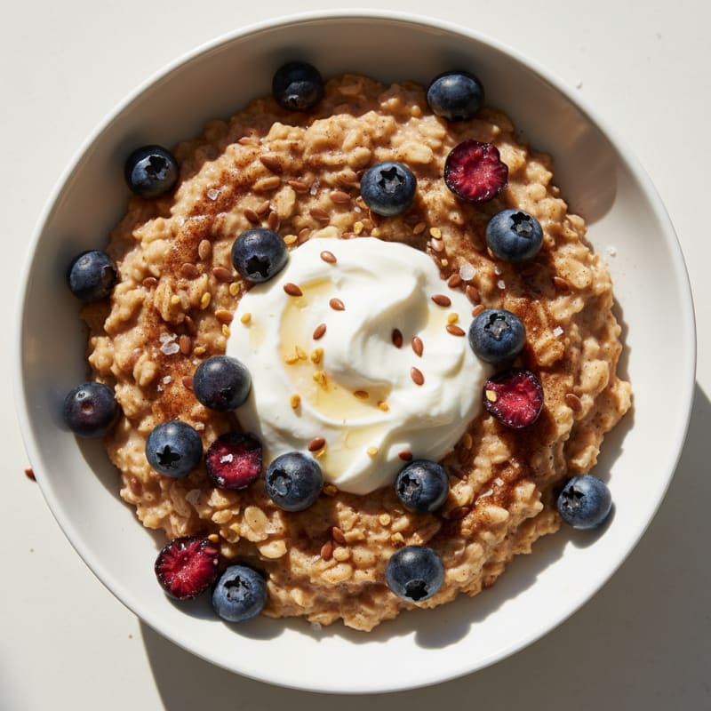 Creamy Spiced Oat Bowl with Berries