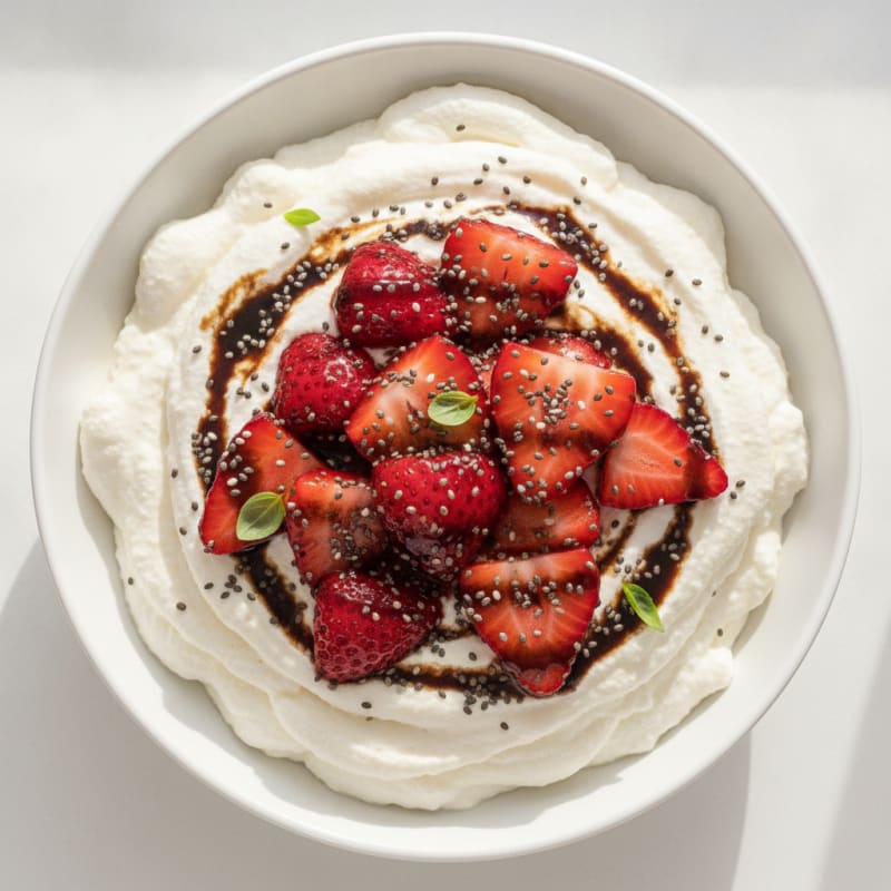 Greek Yogurt Protein Mousse with Fresh Berries