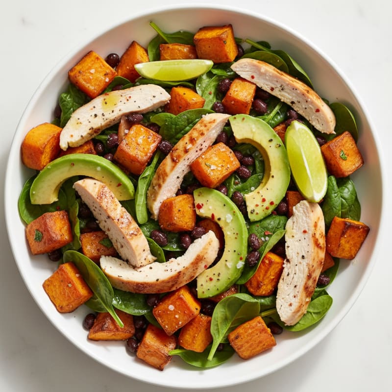 Roasted Sweet Potato and Black Bean Bowl