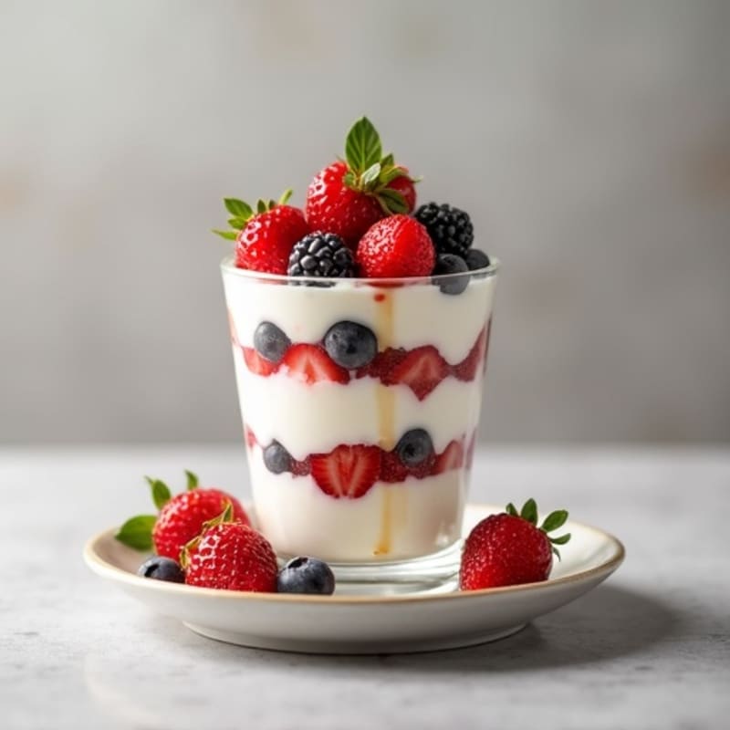 Greek Yogurt Protein Parfait with Berries
