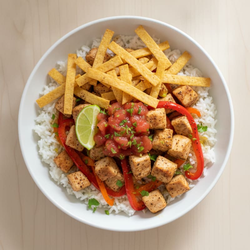 Chicken Tortilla Rice Bowl