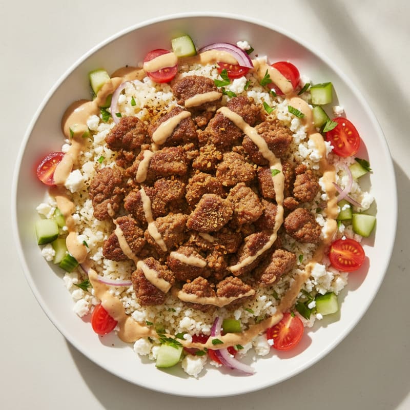 Beef Shawarma Cauliflower Rice Bowl