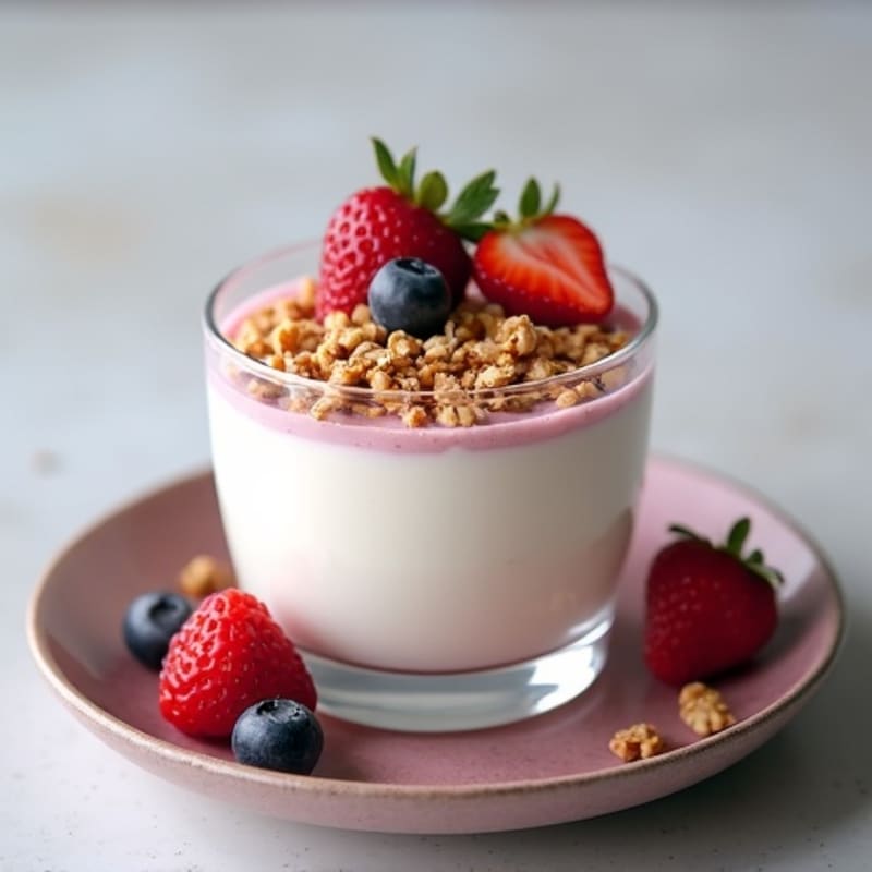 Silky Greek Yogurt Protein Pudding with Berries