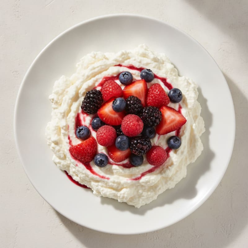 Silky Greek Yogurt Protein Mousse with Mixed Berries