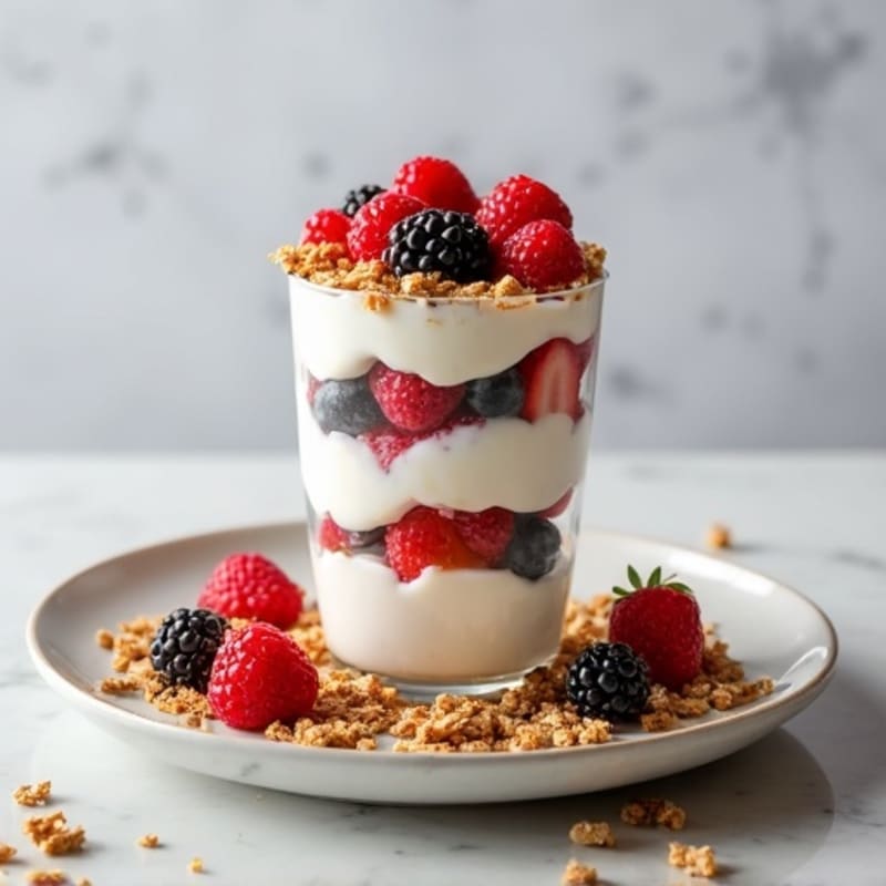 Creamy Greek Yogurt Protein Parfait with Mixed Berries