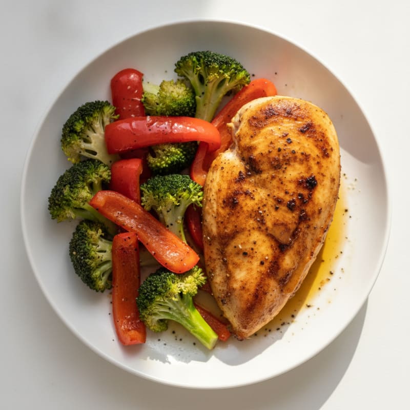 Air-Fried Chicken and Roasted Vegetables