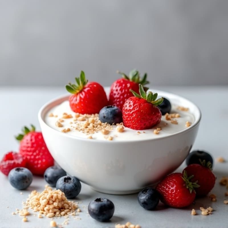 Creamy Greek Yogurt Protein Pudding with Berries